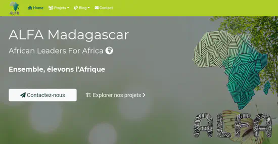 Site web de l'association ALFA Madagascar